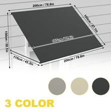 Retractable Awning With Articulated Arms, Balcony Awning, Retractable Awning, Balcony Awning, Sun Protection, Weather Resistant, Provides Shade, Retractable For Windows, Balcony, UV Resistant - Anthracite - View 16