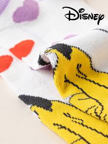 Disney 5/1 Pair Women Ankle Socks, Gift, Summer Socks, Cartoon Mickey, Minnie, Donald Duck, Daisy Socks, Comfortable Breathable Fashion Novelty Socks - Multicolor - View 2