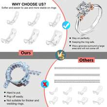4pcs Transparent Ring Sizer Adjuster - Adjustable Invisible Jewelry Sizer, Shrink Wrap Packaging, Anti-Slip Protection, Loose Ring Protector, Fits Almost Any Ring, Easy To Use, Durable - White - View 11