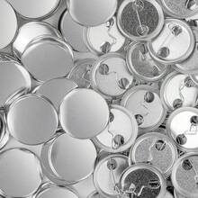 200 Sets Blank Button Making Supplies 25mm (1 Inch), Metal Badge Parts With Pin Backs & Clear PVC Films, Professional Round Pin Badge Component Kit For Personalised Crafting & Merchandising - A - 查看 3