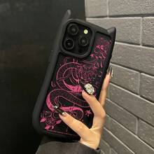 おしゃれなイヤホン払いき耐衝撃性、塗装済みみ、 17 Pro Max、16 Plus、15、14、13、12を使うにデザインされたスマホケース - ブルー - チェックする 4