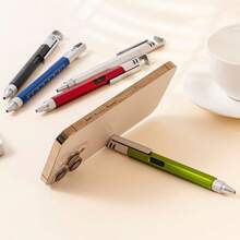 6-In-1 Multifunctional Tool Pen, With Ruler, Level, Ballpoint Pen, Stylus, Stand, Screwdriver And Slotted Screwdriver, Christmas Multifunctional Pen Tool, Small Tool Gift For Men, Dad - Multi-tool Pen - View 7