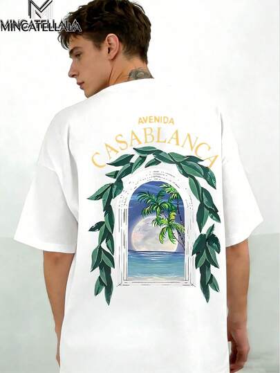 Avenida Moonlit Beach Arch,Men's Clothing, Men's T-Shirts, Valentine's Day Gifts, Men's Summer Apparel, Boyfriend Gifts, Printed T-Shirts, Holiday Outfits, Fashion, Unisex
