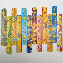 36/24pcs Pokemon Cartoon Clapping Bracelets, 12 Unique Designs, Fun Party Favors And Holiday Decorations, Suitable For Birthday Parties, Events And Celebrations, Colorful Clapping Bracelets With Adorable Pokemon Patterns, Fit For All Ages, Ideal As Fun Gifts, Party Favor Bag Fillers, Party Favors, Animal Theme Clapping Bracelets, Novelty Items, Carnival Toys - Multicolor - View 9