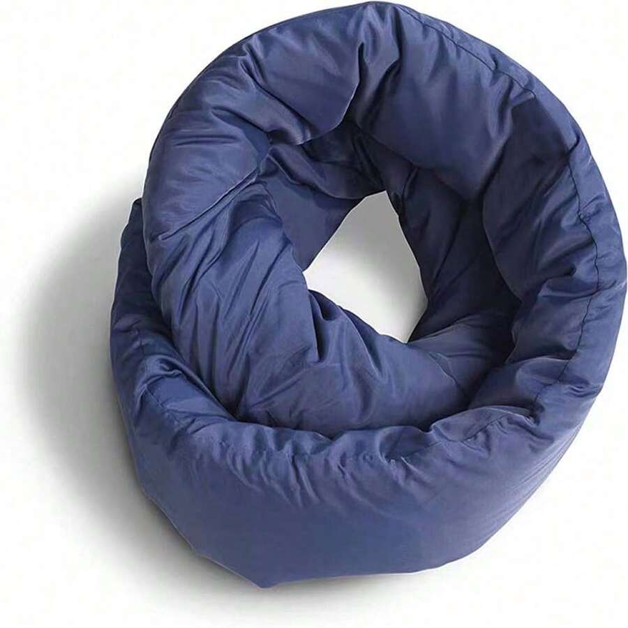 Soft 360 Support Scarf Travel Pillow Portable Stuffable Neck Pillow For Travel With Refillable Support Cushion For Car - Blue - View 1