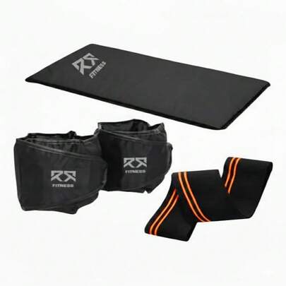 Kit Par Caneleira 5kg Com Colchonete D50 Mais Mini Hip  Band Médio