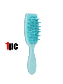 3/1pc. Scalp Massage Comb, Household Long Handled Shampoo Brush For Scalp Massage And Deep Cleaning, Shower Brush, Shampoo Comb, Scalp Brush Head, Spa Center, Relaxing Scalp Brush, Scalp Massage Comb - Baby Blue - View 8