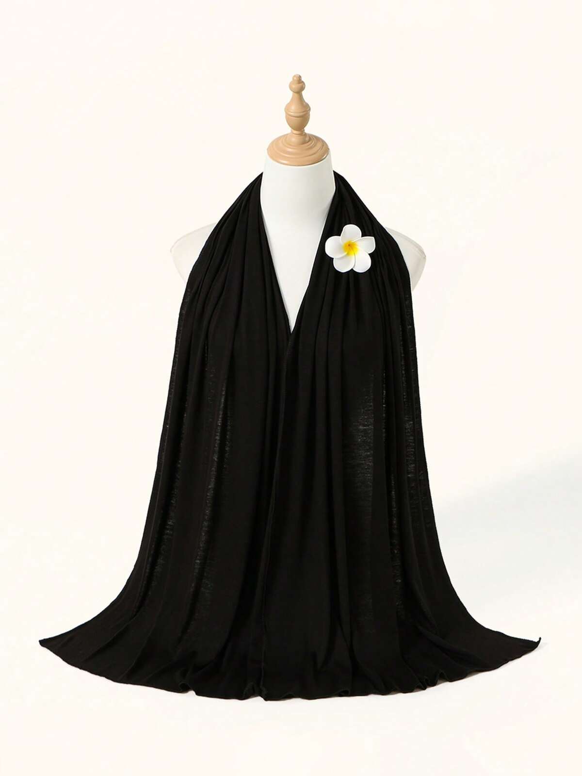 9 pièces Nouveau set hijab + bonnet + épingles pour femmes grande taille, foulards souples de couleur unie décontractés, boîte cadeau élégante 9