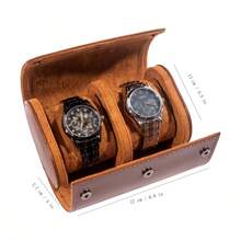 1 hộp đựng đồng hồ du lịch bằng da cổ điển với kết cấu cao cấp, đa năng dùng làm hộp đựng di động và hộp trưng bày lưu trữ, được chế tác thủ công bởi các nghệ nhân lành nghề, quà tặng lý tưởng cho nam giới đi du lịch, quà tặng Ngày của Cha hoàn hảo - Nhiều màu - Xem 3