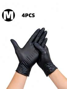 100/50/4pcs Disposable Nitrile Gloves, Black, Bright Pink - Latex & Powder Free, Suitable For Tattoo, Nail Salon, Cleaning, Nail Art Tools, Back To School, Kitchen, Bathroom Cleaning (Bagged) - Multicolor - View 20