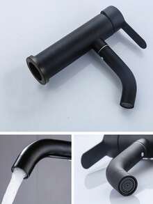 Modern Stainless Steel Bathroom Faucet - Hot & Cold Dual Water, Water-Saving Splash-Proof Design, Stylish Finish, Durable Bathroom Sink Fixture Accessory - Multicolor - View 3