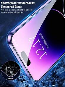 2pcs, Compatible With IPhone 17 Pro Max/17 Air/16 Pro Max/16E/16 Plus/15 Pro Max/14/13/12/11 Pro Max/X/XR/XS Max And Other Series, Anti-Fingerprint, 9H Hardness, Shock-Proof And Drop-Proof, Perfect Fit, Compatible With Phone Cases, High Light Transmittance, Optical-Grade High Definition, Anti-Glare Coating, Fully Protect Your Phone, Shock-Proof Protective Case, Smooth Surface, Minimalist Protection, Strong Adhesive, Durable Glass, For Smartphone Users, Tech Enthusiasts - Clear - View 3