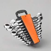 819毫米公制棘轮扳手，72齿钒钢棘轮扳手套装，带收纳盒 - 隨機款式扳手 - 查看 3