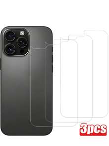 3片装 6.9 英寸钢化玻璃后盖屏幕保护膜 [9H 硬度] 高清钢化玻璃后盖，适用于 17 Pro Max、17 Pro、17 Air、16 Pro、16 Plus、15、15 Pro Max、15、15 Plus、15 Pro、14 Pro Max、13 Pro Max、12、11 Pro Max，防刮花，易于安装，后盖保护膜 - 無色 - 查看 34