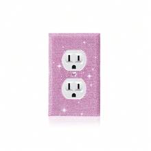 CILIA 1/5pcs Movable Lamp Switch Or Dual Socket Bright Silver Crystal Wall Plate Cover, Decorative Shiny Crystal Switch Cover Wall Plate - White Rhinestones - View 22