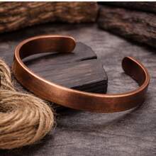 Men's Bracelet Made Of Aged Pure Copper - Camel - View 2