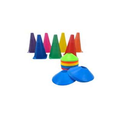 Kit Treinamento Funcional 10 Chapéu Chinêse Com 10 Cones Coloridos