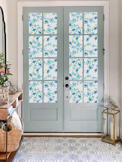  1 Roll 3D Rainbow Window Film, Privacy Window Film, Colored Glass Window Film, Suitable For Home, Bathroom, Office Windows, Static Cling Window Tint