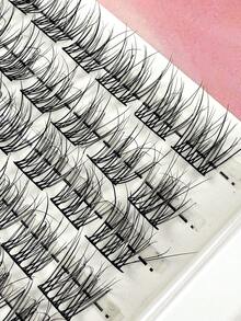 Hinarin 144片C型卷翘簇状假睫毛，长度10-12毫米，自然扇形交叉设计，柔软独特，可重复使用，适合日常佩戴、婚礼、约会、派对、音乐节等场合。 - C - 查看 5