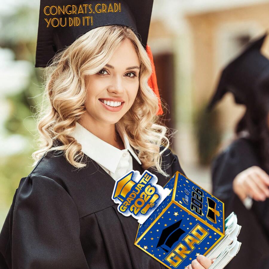 2-Pack 2026 Number Sticker Cash Gift Box, Surprise Piggy Bank, Transparent Bag Gift Suitable For Children And Adults, Includes 50 Transparent Bags - Give Cash Gifts To Loved Ones In A Fun Way