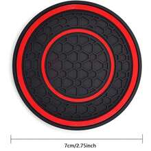 2pcs Universal Car Cup Holder Mats, Premium Rubber Cup Pads In Multiple Colors, Non-Slip Dust-Proof Easy To Clean Interior Accessories, Dedicated Cup Holder Protective Mats! Premium Rubber In Multiple Colors Available - 2pc Double-ring Mesh Anti-slip Coaster - View 6