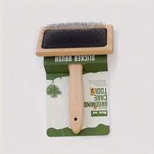 宠物梳毛刷，狗狗去毛刷，木质针梳（适用于狗狗和猫咪） - 彩色 - 查看 11