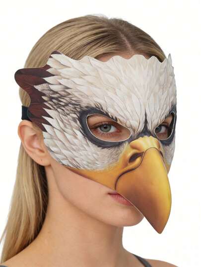 3D 동물 반쪽 얼굴 마스크, 마스크 파티, 남녀 역할극 의상, 할로윈, 카니발, 가장 무도회 파티, 가장 무도회 파티 등을 위한 창의적인 마스크 준비, 흰색 할로윈 오리 마스크, 동물 오리 마스크, 할로윈, 부활절, 카니발, 의상, 파티, 액세서리용 오리 마스크