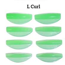 Libeauty 4 Pairs L Curl Reusable Silicone Eyelash Perm Pads | Washable Lash Lift Shields | Cute Aesthetic Beauty Tool For At-Home & Salon Lash Styling - Multicolor - View 10