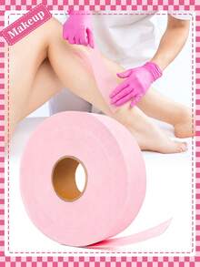 100-50码无纺布脱毛滚筒，无纺布身体和面部脱毛蜡纸（不含蜡），一次性脱毛纸，抗撕裂，不掉毛，白色，可根据需要裁剪成所需尺寸。 - 彩色 - 查看 12