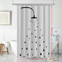 It's Raining Love Shower Curtain - Funny Shower Curtain, Cute Shower Curtain, Lovely Shower Curtain - C - View 6