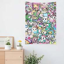 Official Tokidokis Unicorno Tapestry Wall Hanging, 3x5ft Party Photography Backdrop Decorations For Living Room Bedroom Home, Cute Birthday Party Supplies Banner Tablecloth Beach ThrowOfficial Tokidokis Unicorno Tapestry Wall Hanging, 3x5ft Party Photography Backdrop Decorations For Living Room Bedroom Home, Cute Birthday Party Supplies Banner Tablecloth Beach Throw - pink 1pc - View 4