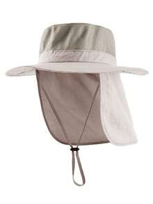 Unisex Wide Brim Sun Hat - Ideal For Fishing, Hiking And Camping | Classic Breathable Wide Brim Fishing Sun Hat, Sun Hat, Face Mask, With Neck Flap, Quick Dry Waterproof, UV Protection, Breathable - A - View 13
