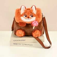 《疯狂动物城》朱迪·霍普斯可爱卡通大容量背包，带毛绒外罩，适合学生上学使用，返校用品 - A - 查看 2