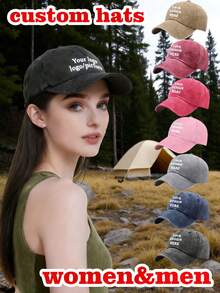 Customized Multi-Color Unisex Sun Hat, Can Print Any Face On The Hat, Personalized Baseball Cap, Can Print Photos, Fun And Interesting, Suitable For Birthday And Gifts. Personalized, Fun, Colorful, Cute, Spring-Collection, Adjustable-Fit, Quirky & Fun Graphics - Multicolor - View 3