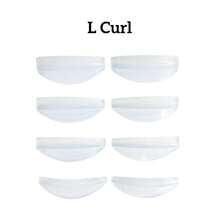 Libeauty 4 Pairs L Curl Reusable Silicone Eyelash Perm Pads | Washable Lash Lift Shields | Cute Aesthetic Beauty Tool For At-Home & Salon Lash Styling - Multicolor - View 14