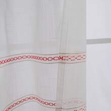 VISTE TU HOGAR Kitchen Window Curtains - Red - View 3