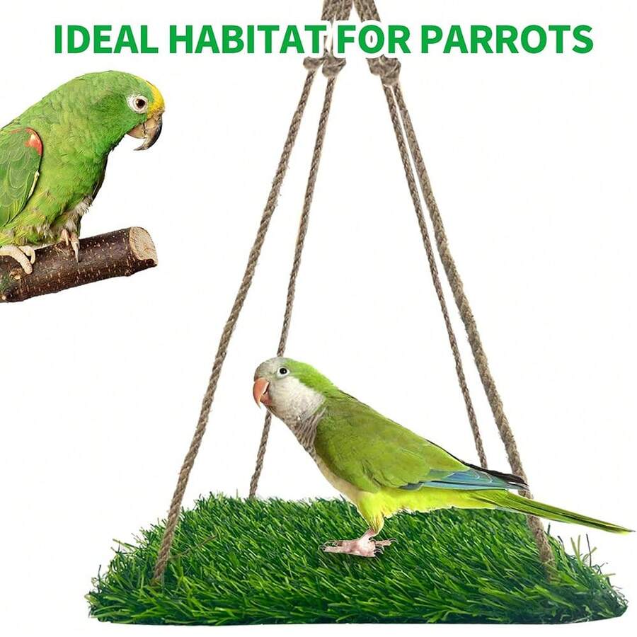 1 Large, Medium, And Small Parrot, Squirrel, And Hamster Pet Grass Hammock Climbing Toy
