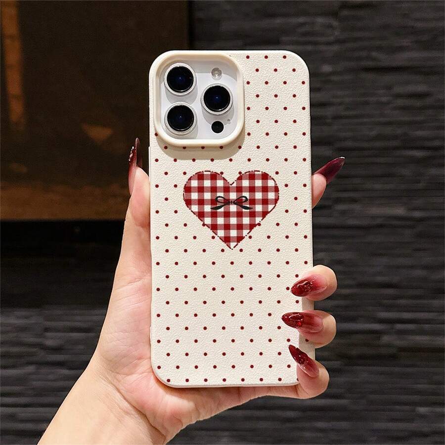 Funda protectora de teléfono con textura de cuero vintage y resistente a golpes, compatible con modelos de Apple. Adecuado como regalo de cumpleaños y Navidad para parejas, novias, hijas, novios y adolescentes. - Blanco antiguo - Ver 1
