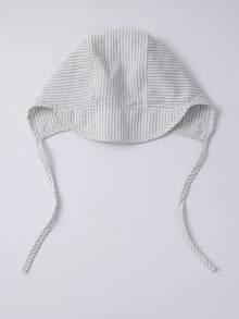 TUTUYA Infant Princess Hat, Soft & Comfortable All Season Material Baby Cap, Blue Striped Brimmed Sun Protection Hat - 1PC - View 4