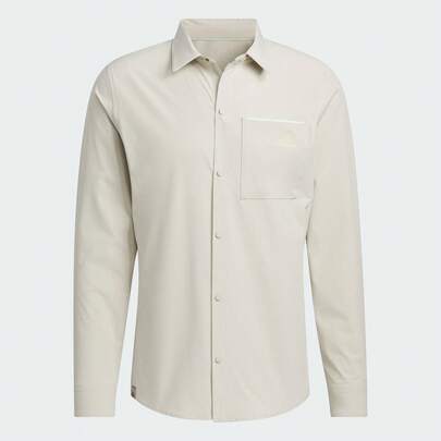 Adidas Men's Casual Lightweight Collared Long Sleeve Shirt, Fashionable For Daily Wear, Spring/Autumn