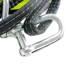 Cuerda de remolque para coche de 5 metros y 8 toneladas, resistente, de poliéster, con ganchos para emergencias, reflectante azul y guantes. - A - Ver 5