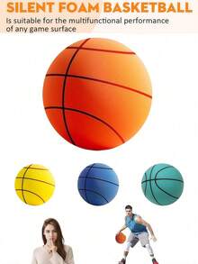 一套室内静音篮球(3#/5#/7#),含篮球架,两种包装可选,附赠一个网袋 - 圣诞礼物,多种颜色可选,带凹点静音泡沫球,适合安静运球和室内训练,专业PU泡沫材质 - 触感逼真,弹力强劲,室内静音篮球 - 运球安静无声 - 彩色 - 查看 3