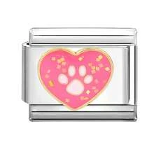 1件套模块化滴油DIY意式手链，饰有文字、爱心、花朵元素，适合作为派对礼物送给朋友/情侣，适用于圣诞节、新年、万圣节、情人节等节日，设计精美，不锈钢材质。 - M288073 - 查看 23