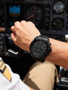 Fossil Men's Quartz Stainless Steel Chronograph Watch, 3-Dial Display, Business Casual Style, Suitable For Daily Wear. FS5712/FS5877/FS5876/FS5875/FS5874/FS5710 - Black - View 6