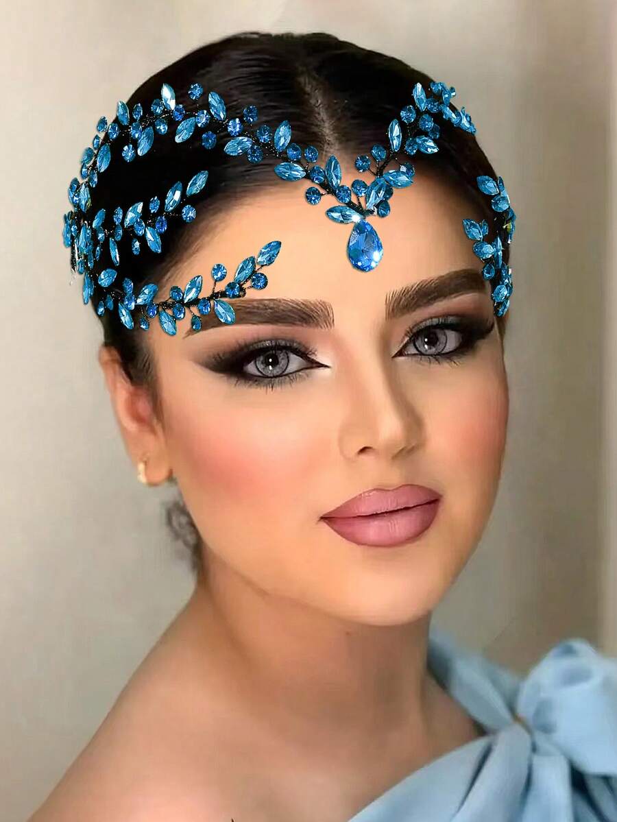 1 pieza Diadema nupcial con cristales de hecha a mano, accesorio para el cabello de novia y dama de honor, adecuado para fiesta, baile de graduación, regalo para fiestas