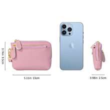 Minimalist Multi-Function Coin Purse, Zipper Pouch Wallet 2-In-1 Coin & Card Holder With Keychain, Suitable For Moms - Multicolor - View 6