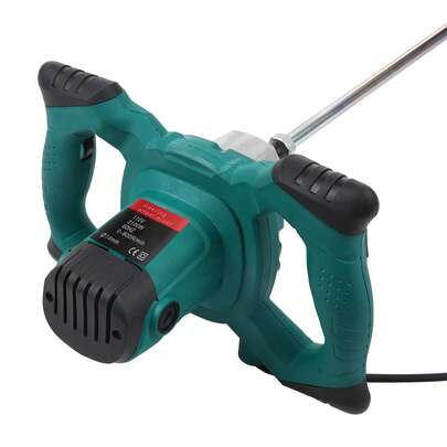 110V 2100W Handheld Electric Mixer Electric Cement Mixer Stirrer 6-Speed Hand Held Steering Wheel Mixer Concrete Mixer for Mortars Paint Mud Grout 800rpm