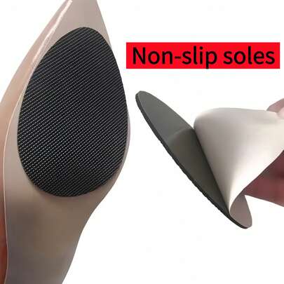 1/3/5双装黑色橡胶防滑鞋底垫，前脚掌防滑贴，减震垫，适用于高跟鞋、运动鞋
