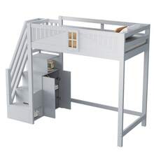 Kids Bed Frames, Headboards & Footboards - Grey + Wood + 90cm*200cm - View 8