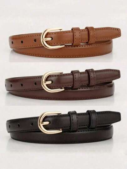 1pc Women's Casual Business Fashion Versatile Belt, Suitable For Daily Wear With Jeans And Casual Pants